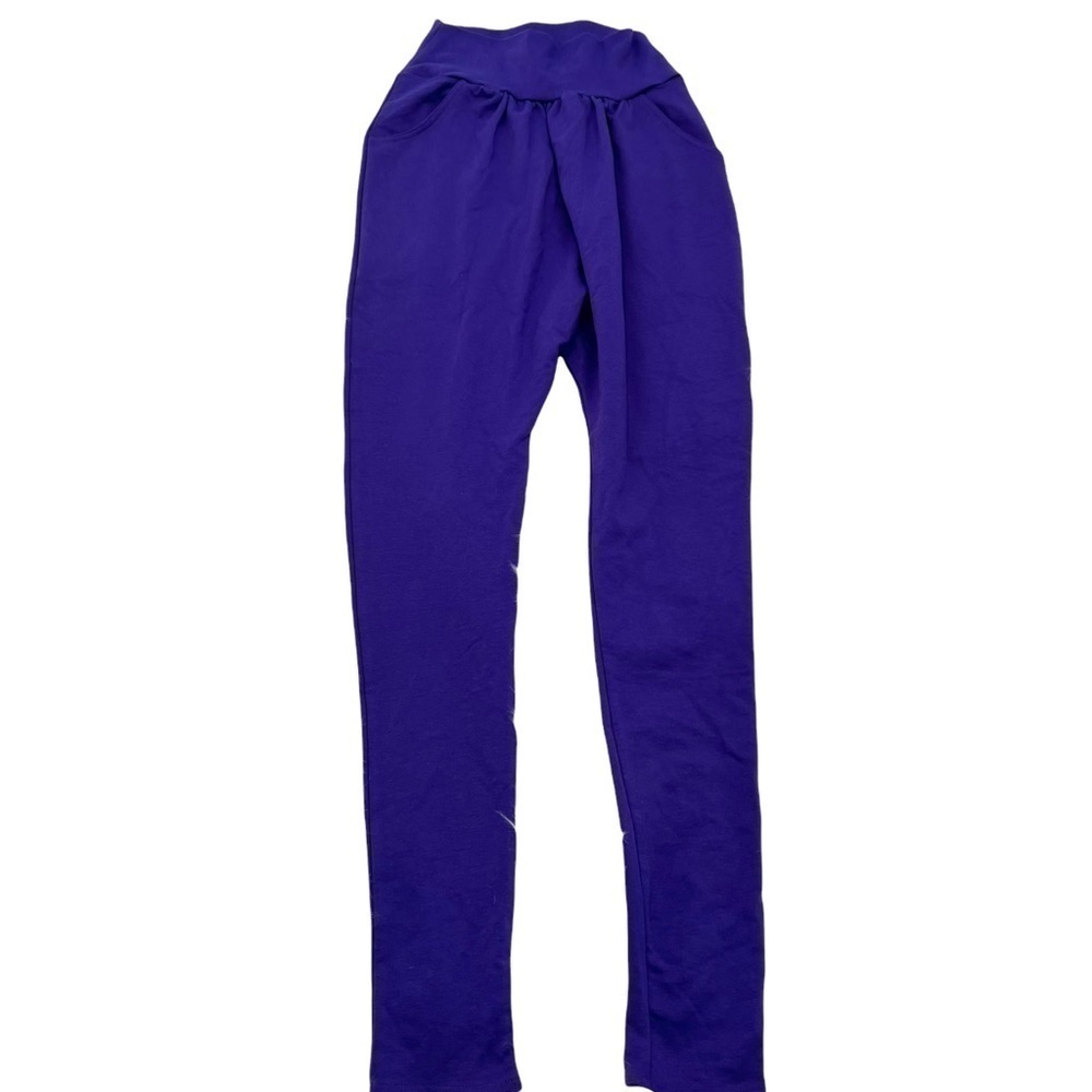 Urban Groove Size Small Adult Skinny Cotton Harem Pant Purple Pockets Stretch